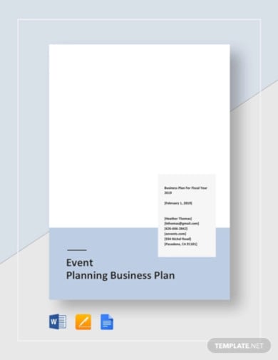 event business plan template