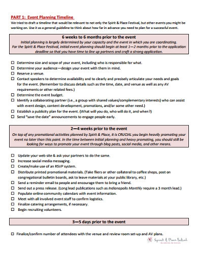 event planning timeline template