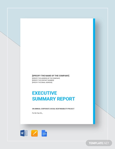 11 Executive Report Templates Word PDF Apple Pages