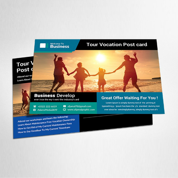 family-travel-tours-postcard-template