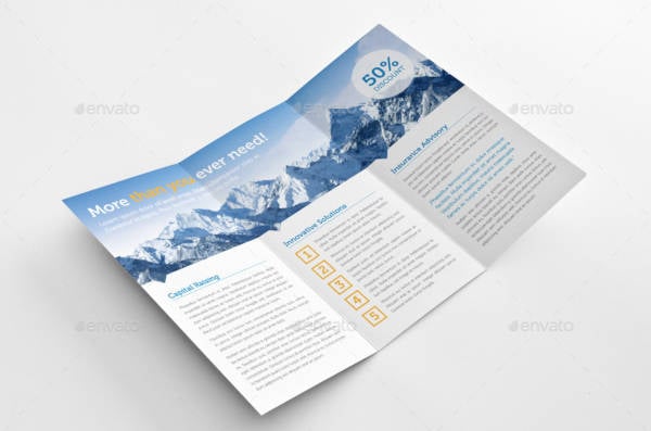 financial consulting trifold brochure