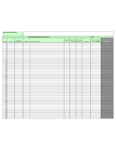 flood claim inventory list in pdf