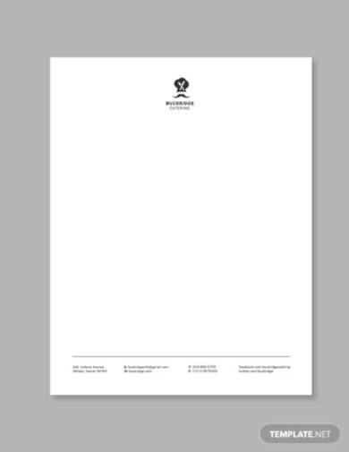 food catering letterhead template