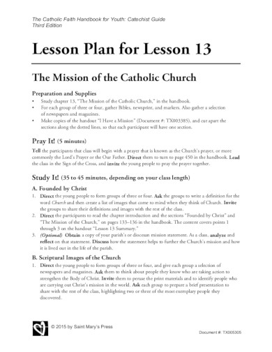 16 Church Lesson Plan Templates In Pdf