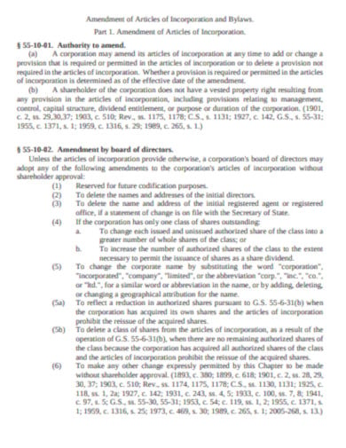formal company bylaws template