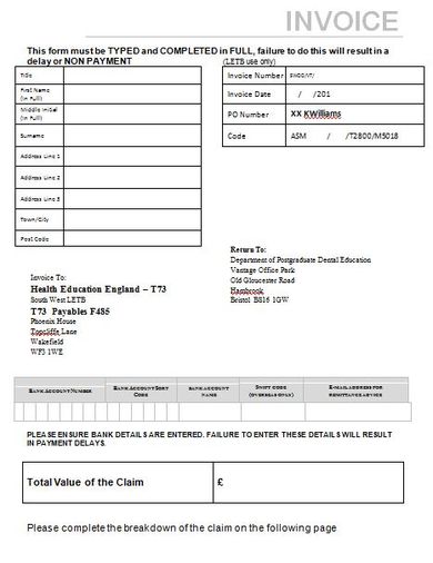 6 dental invoice templates pdf word free premium templates