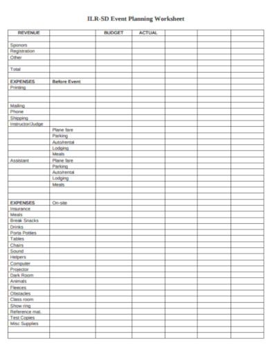 15+ Event Planning Worksheet Templates In Google Docs 