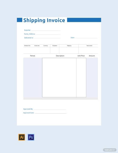 free commercial shipping invoice template