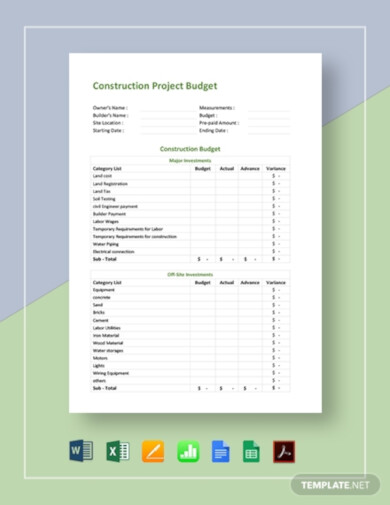 free construction estimating spreadsheet