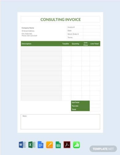 free consulting invoice template