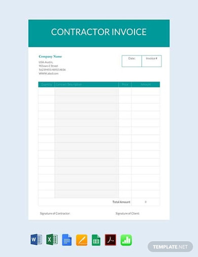 construction invoice template google docs