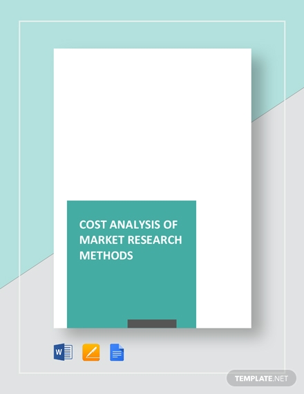free cost analysis of market research methods template