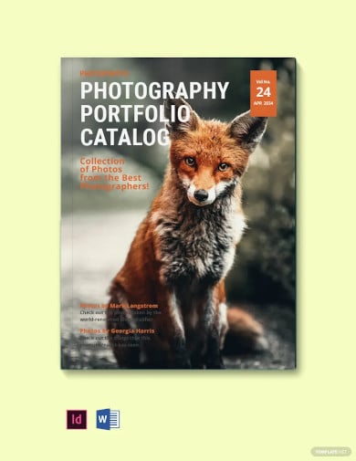 free creative photography portfolio catalog template