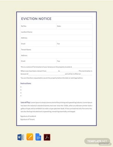 free eviction notice template