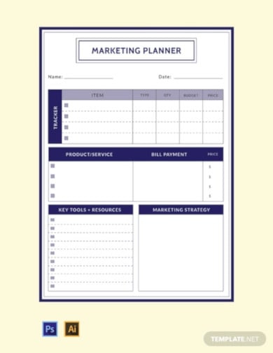 free marketing planner template