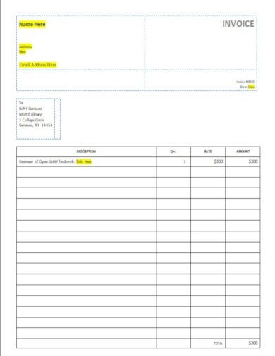 free printable invoice template layout