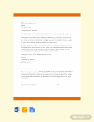 free private company appointment letter template