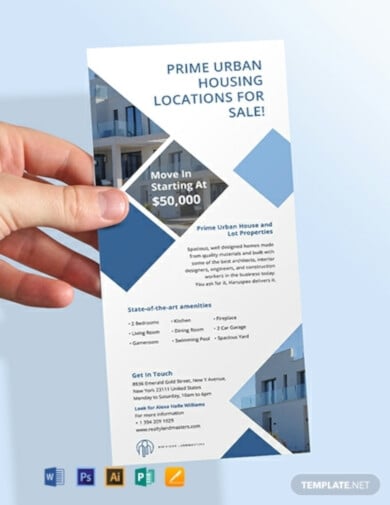 free real estate agency rack card template