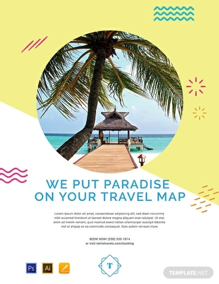 free travel advertising poster template