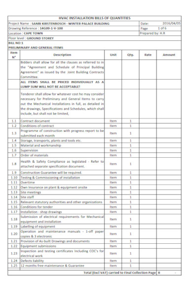 functional hvac installation template