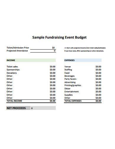 fundraising-event-budget-template