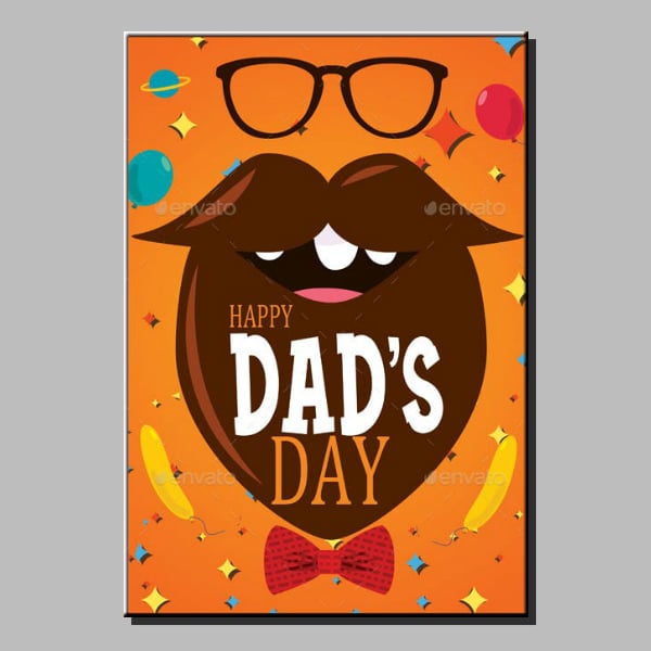 funny fathers day flyer design