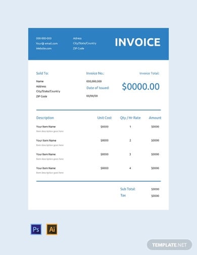 general commercial invoice template4
