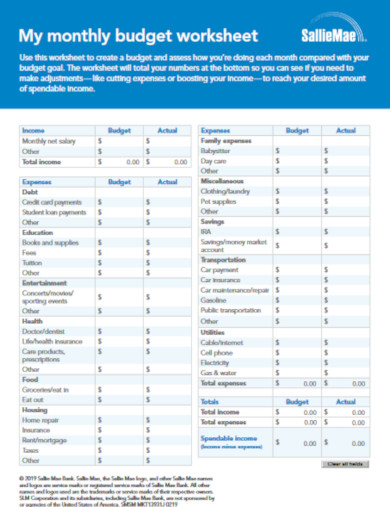 12+ College Budget Templates to Download - PDF, Excel, Word, Numbers ...