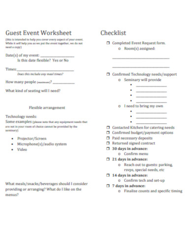 guest event worksheet template