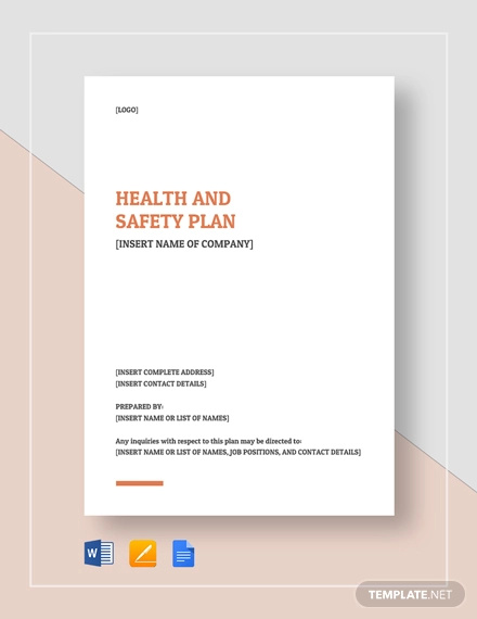 17+ Health and Safety Plan Templates - Free Sample, Example, Format ...