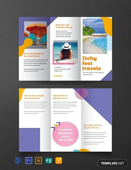 holiday travel brochure template
