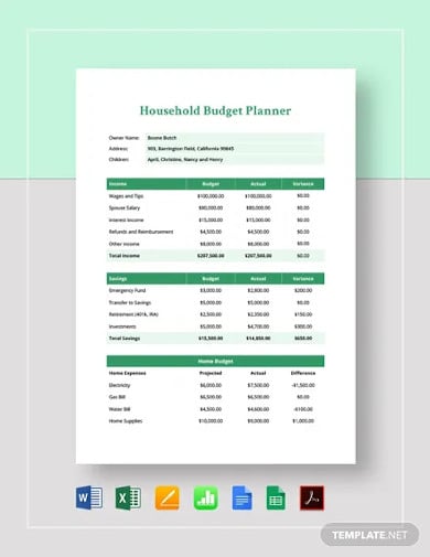 household-budget-planner-template