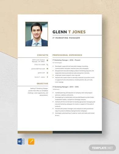 it-marketing-manager-resume-template