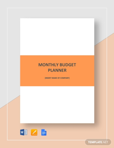 instant download monthly budget template