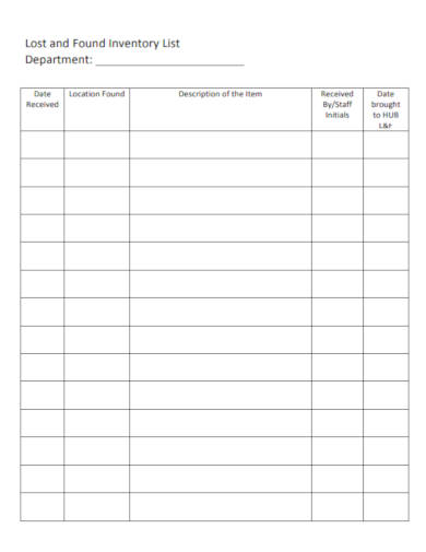 inventory list template in pdf