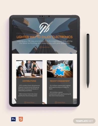 investment company newsletter template