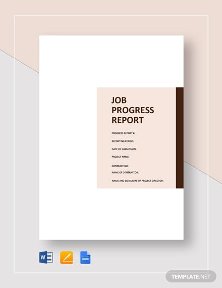 job-progress-report-template