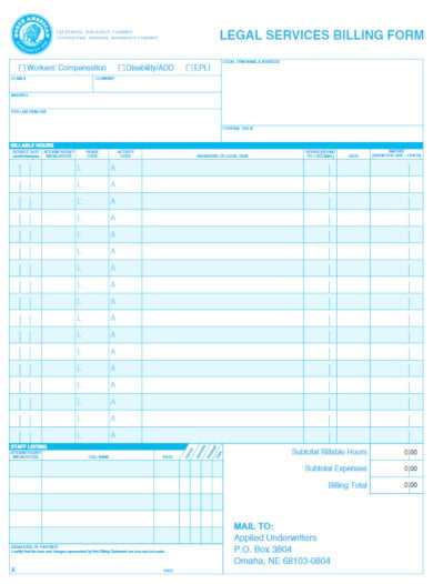 legal-services-billing-template