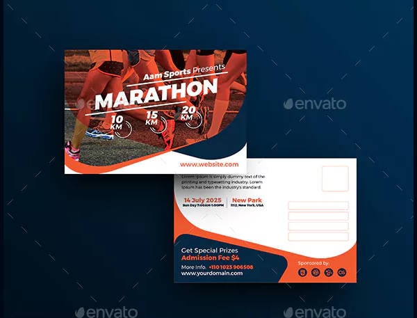 marathon-event-postcard-template