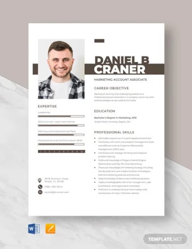 marketing-account-associate-resume-template
