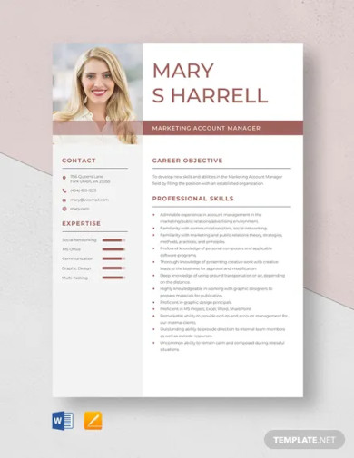 marketing-account-manager-resume-template