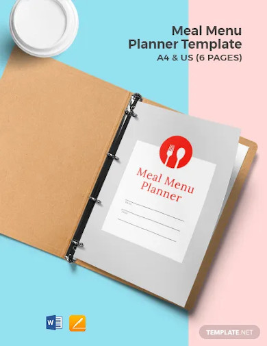 meal menu planner template