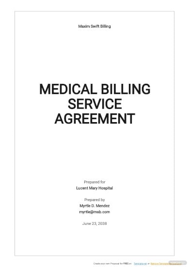 medical billing service agreement template