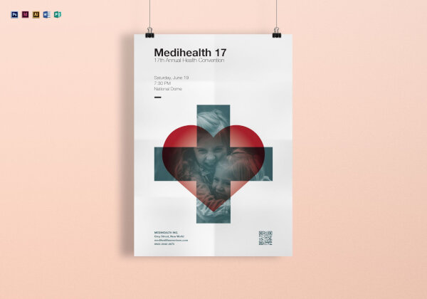 medical convention poster template