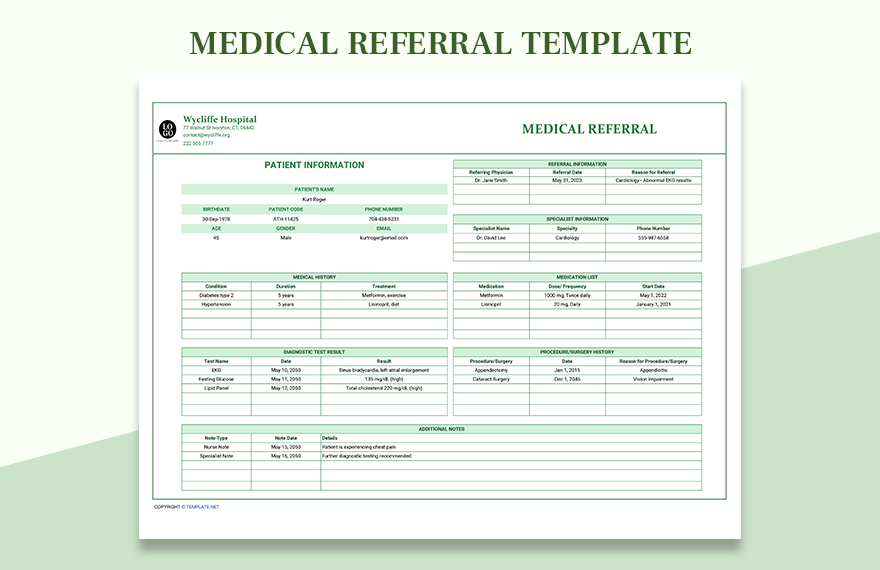 medical referral form template