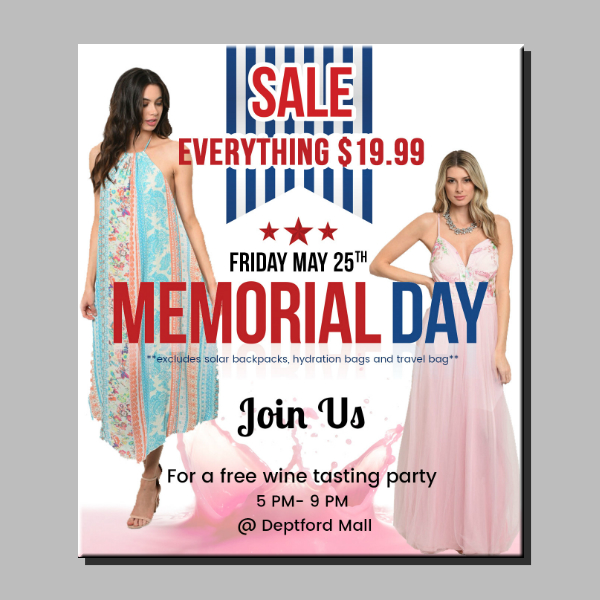 memorial day sale poster design
