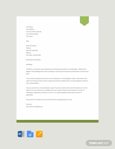 medical cover letter template