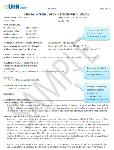 minimalist medical summary report template