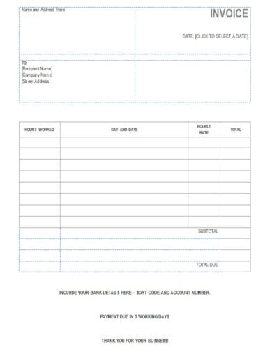 minimalistic billing invoice template