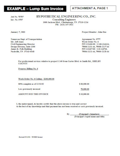 modern contractor invoice template